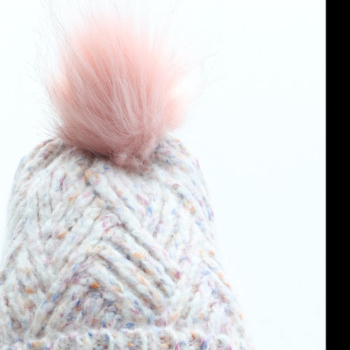 TU Girls Multicoloured Acrylic Bobble Hat Size S - Size 6-9 months