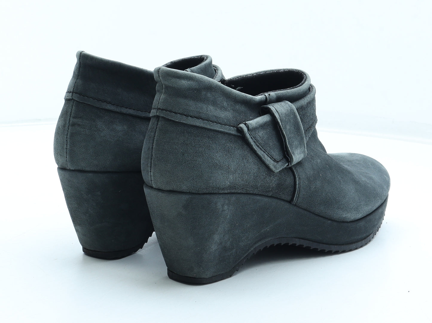 Khrio Womens Grey Polyurethane Bootie Boot UK