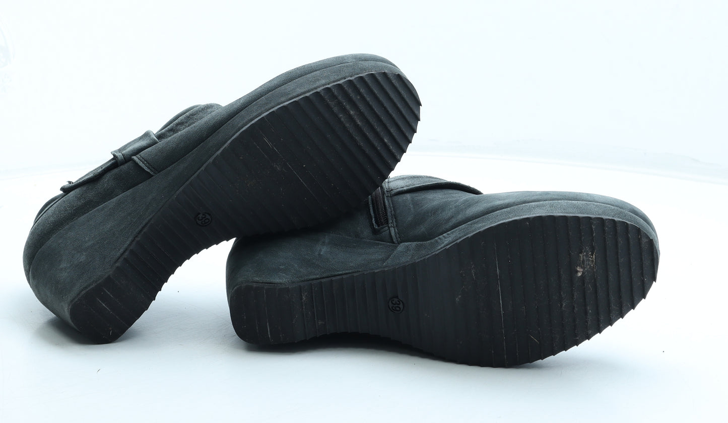 Khrio Womens Grey Polyurethane Bootie Boot UK