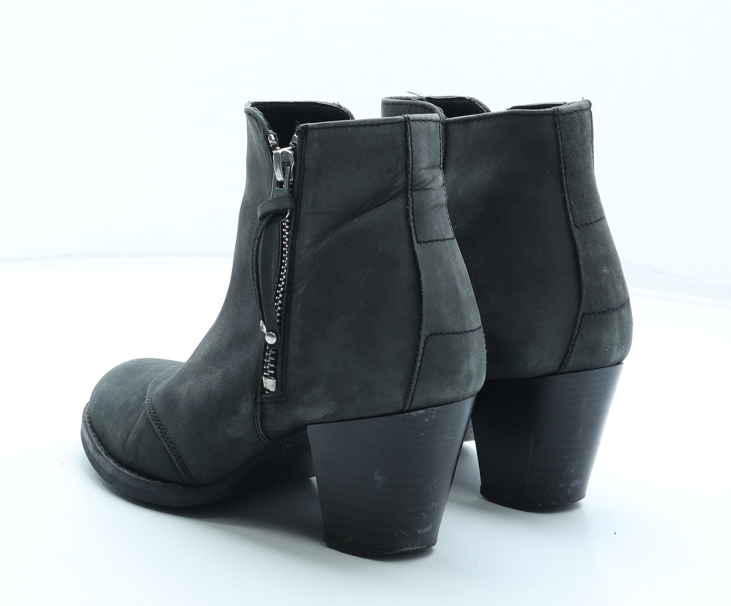 Topshop Womens Grey Polyurethane Bootie Boot UK