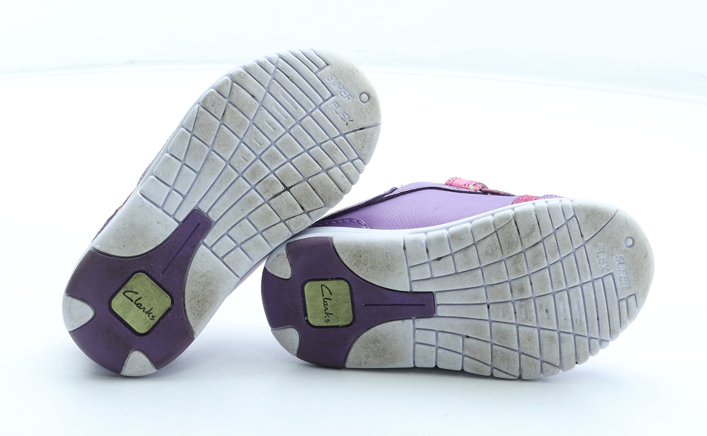 Clarks Girls Pink Polyester Trainer UK 5