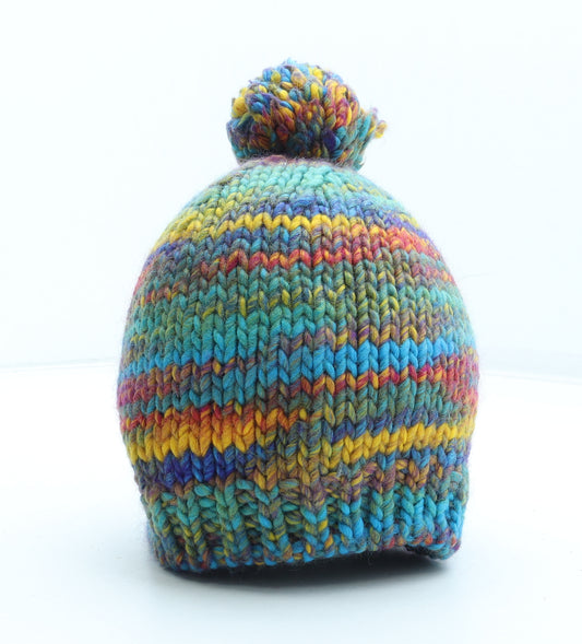 Preworn Womens Multicoloured Acrylic Bobble Hat One Size