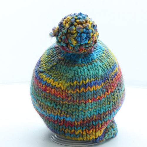 Preworn Womens Multicoloured Acrylic Bobble Hat One Size