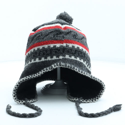 Preworn Mens Multicoloured Geometric Acrylic Winter Hat Size M
