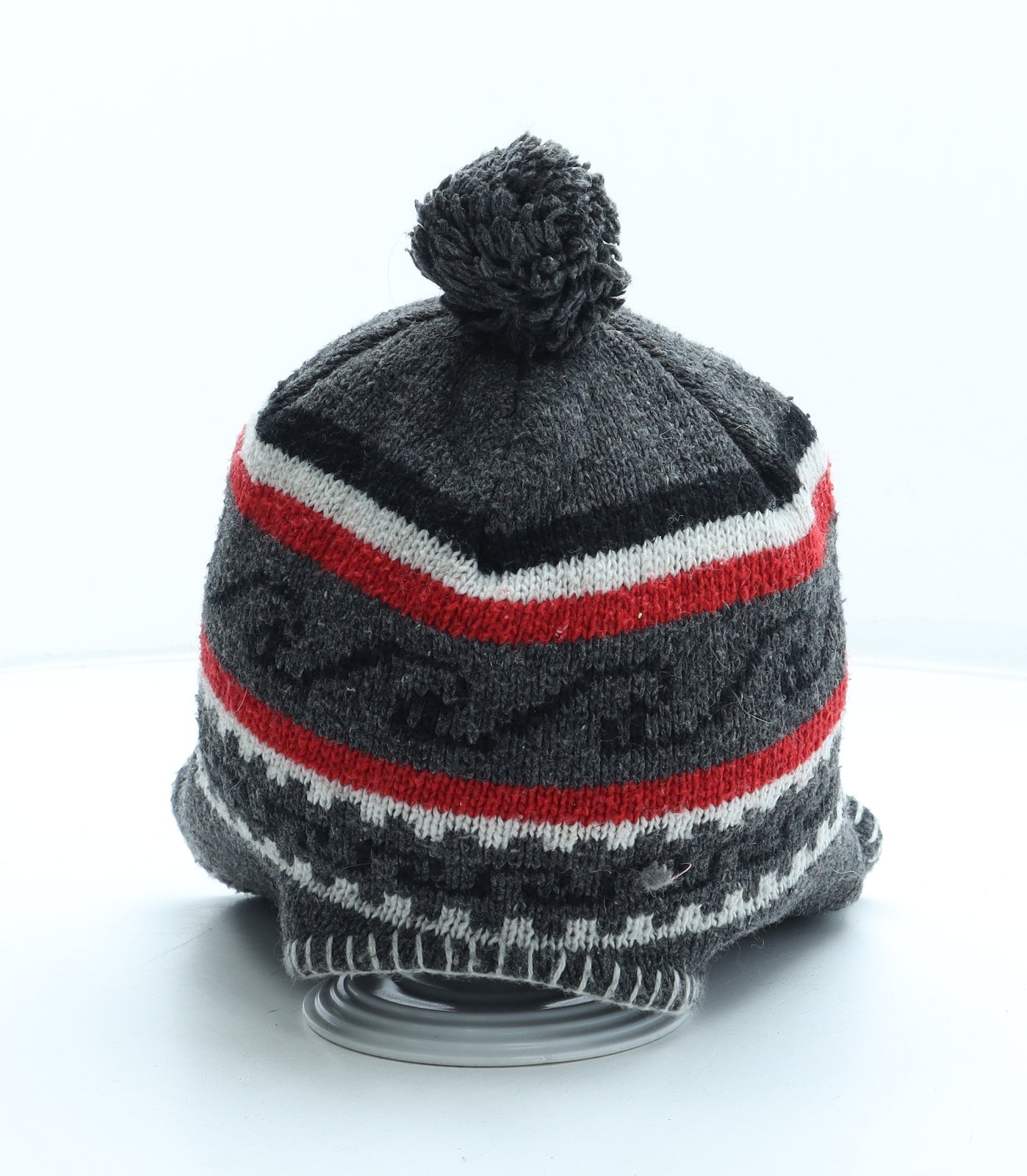 Preworn Mens Multicoloured Geometric Acrylic Winter Hat Size M