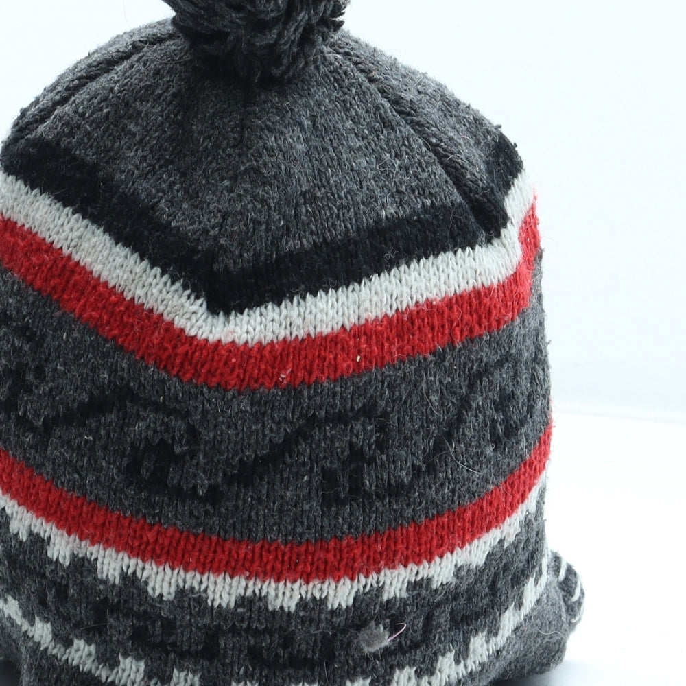 Preworn Mens Multicoloured Geometric Acrylic Winter Hat Size M