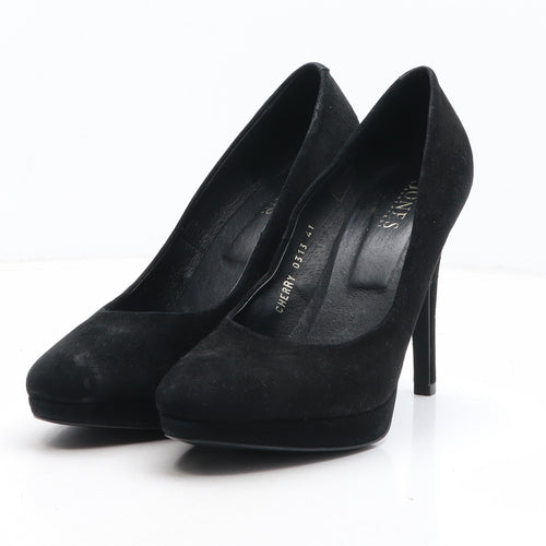 Jones Womens Black Synthetic Platform Heel UK