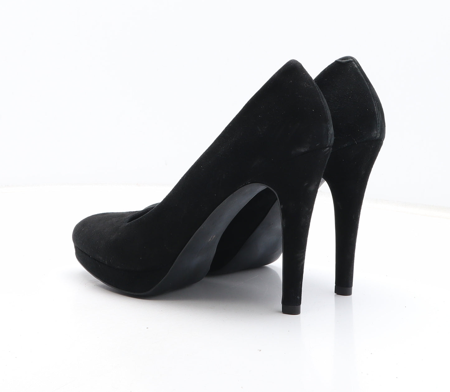 Jones Womens Black Synthetic Platform Heel UK