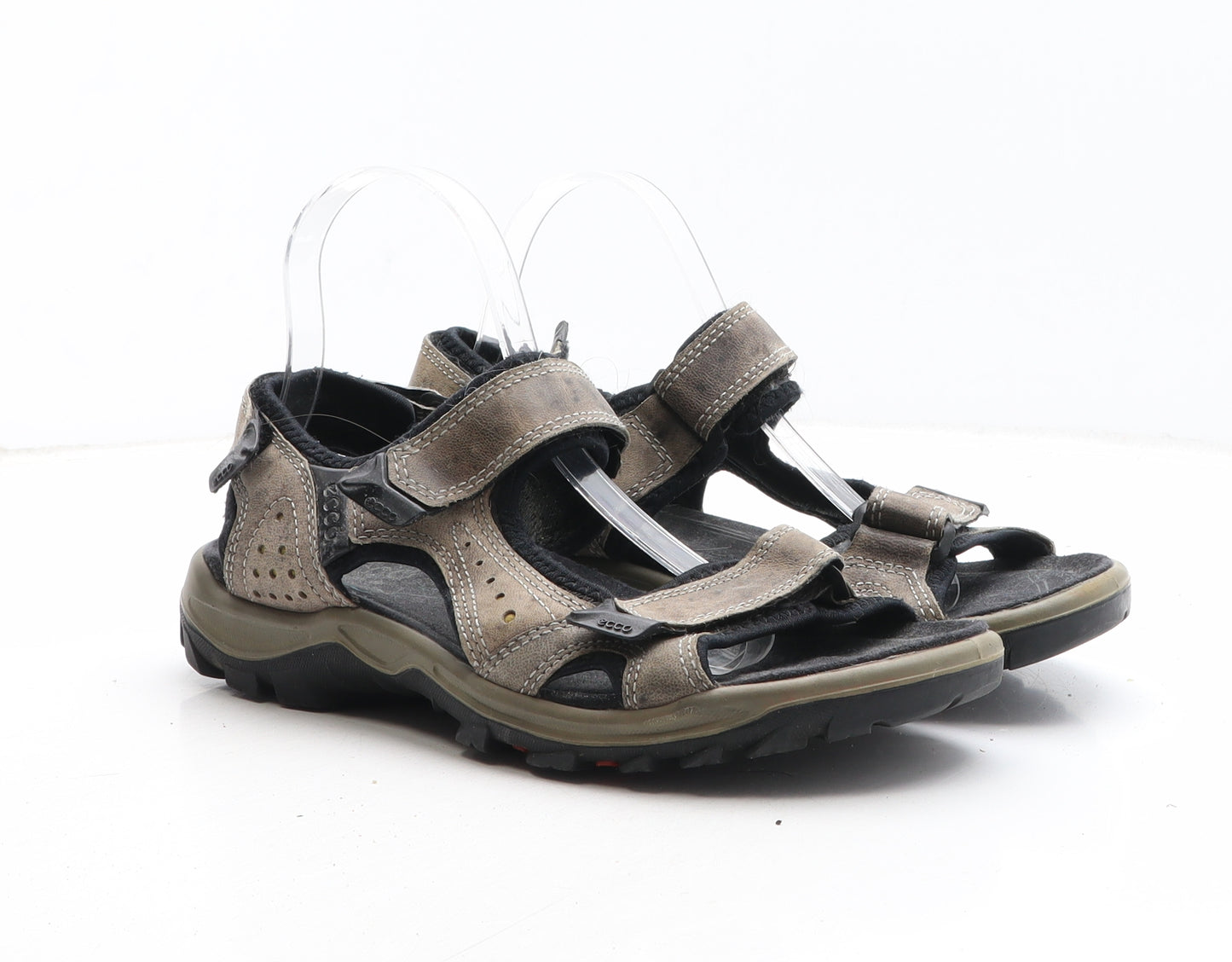 ECCO Mens Green Leather Slip On Sandal UK 7 41