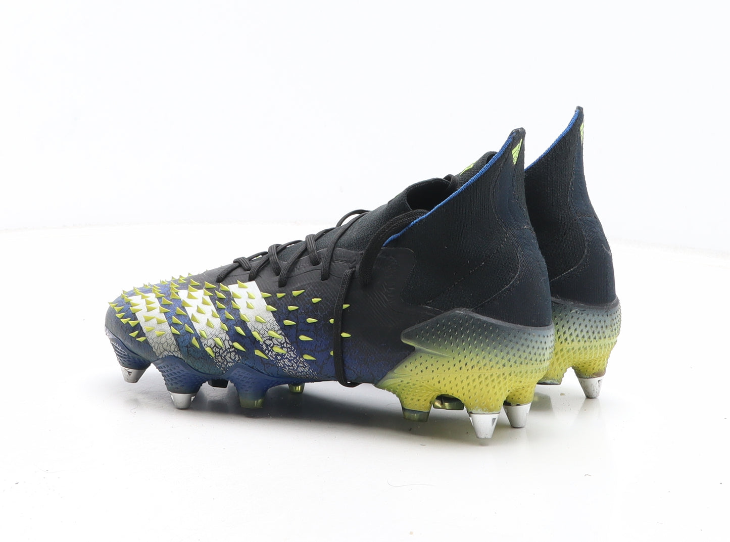 adidas Boys Blue Geometric Synthetic Trainer UK 3.5