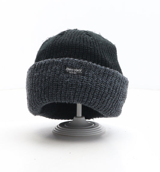 Thinsulate Mens Black Acrylic Beanie One Size