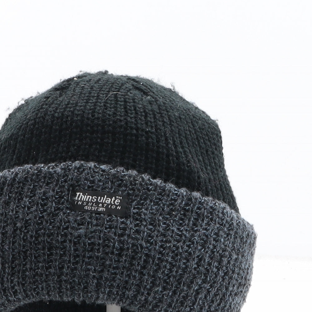 Thinsulate Mens Black Acrylic Beanie One Size