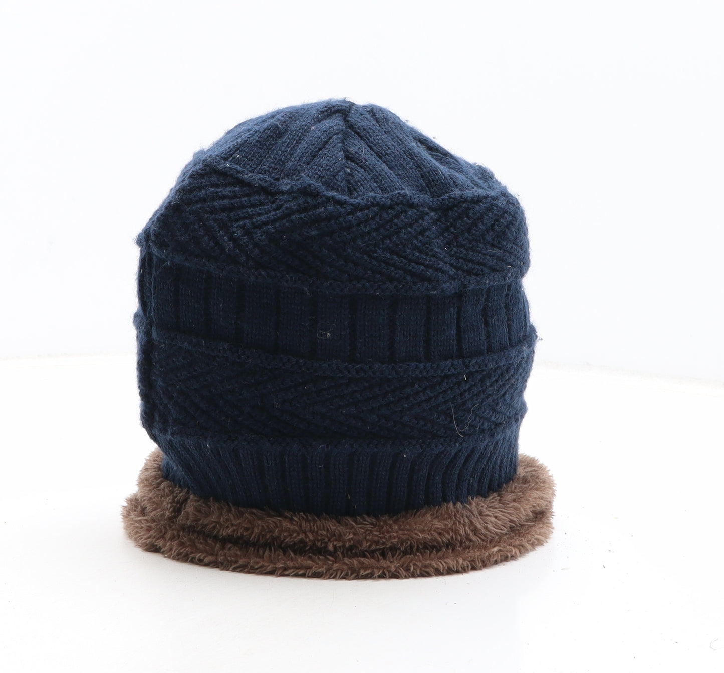 All-Match Womens Blue Acrylic Beanie One Size