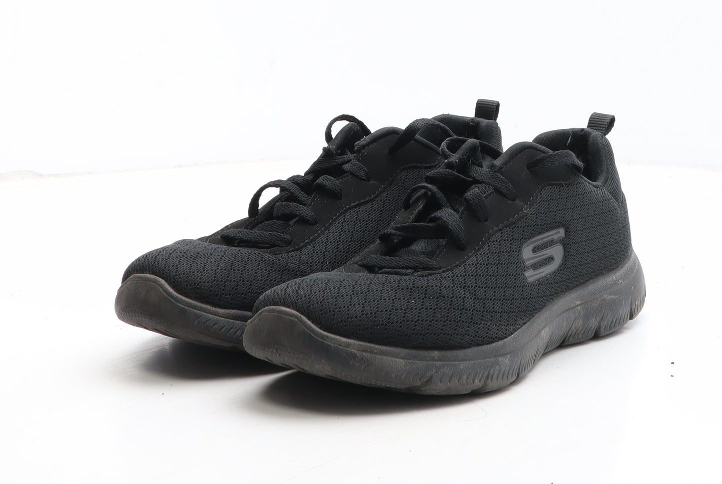 Skechers Womens Black Fabric Trainer UK