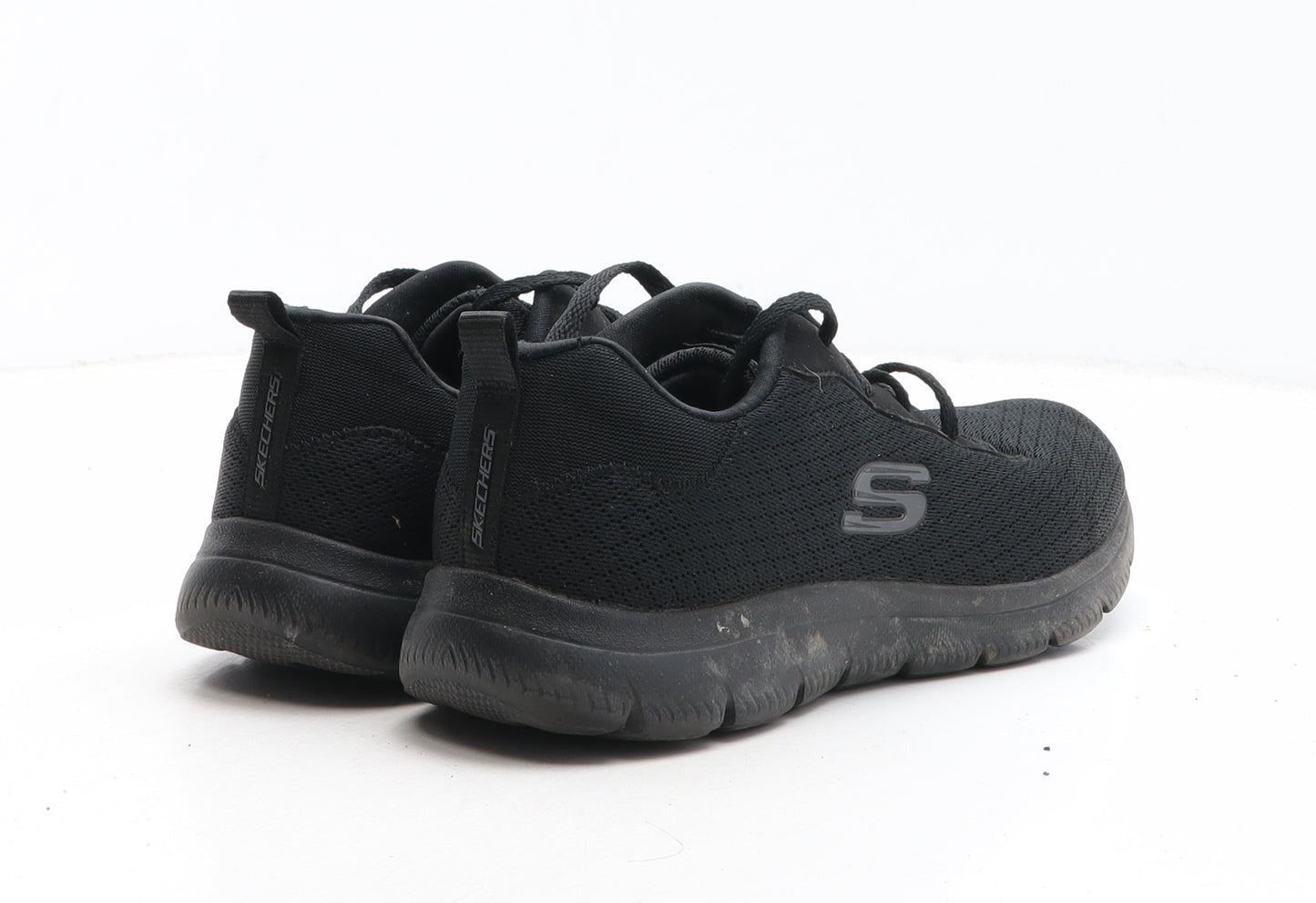 Skechers Womens Black Fabric Trainer UK