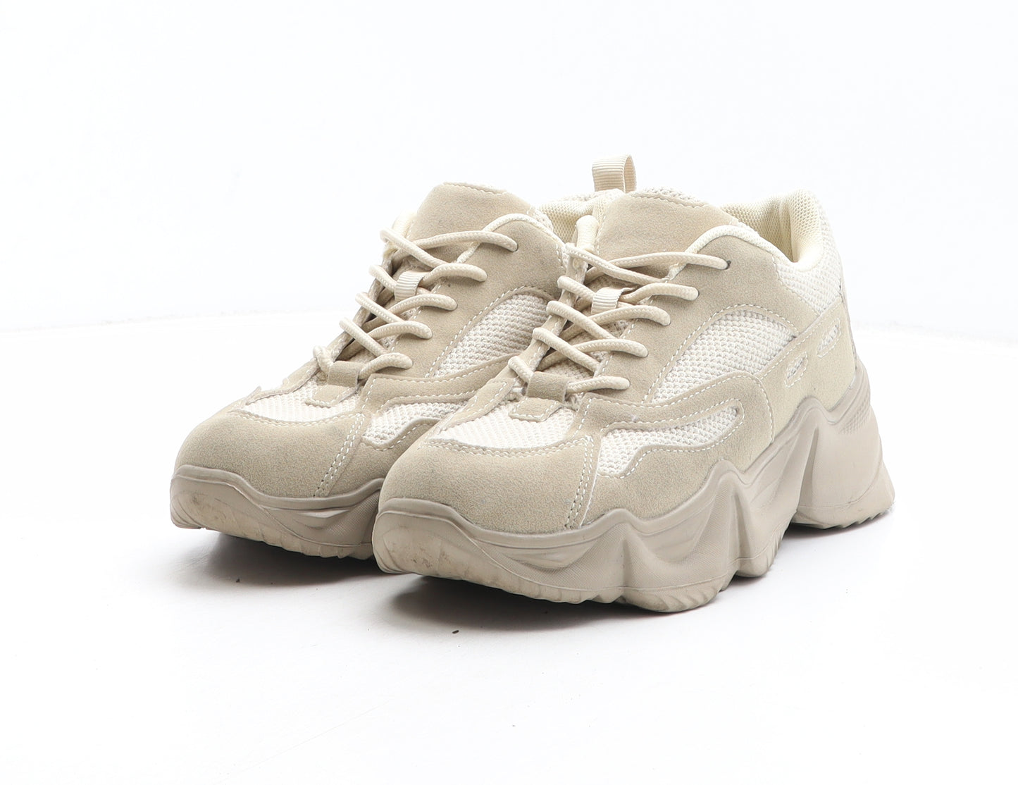 Slic Desire Womens Beige Fabric Trainer UK