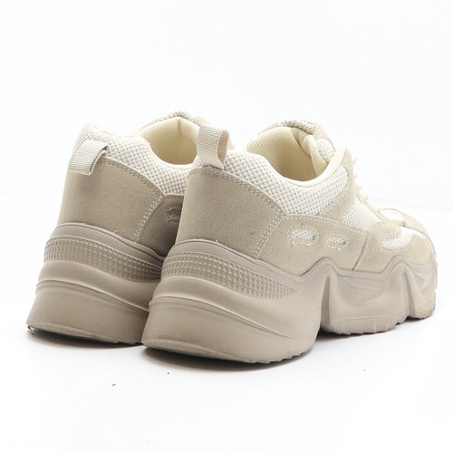 Slic Desire Womens Beige Fabric Trainer UK