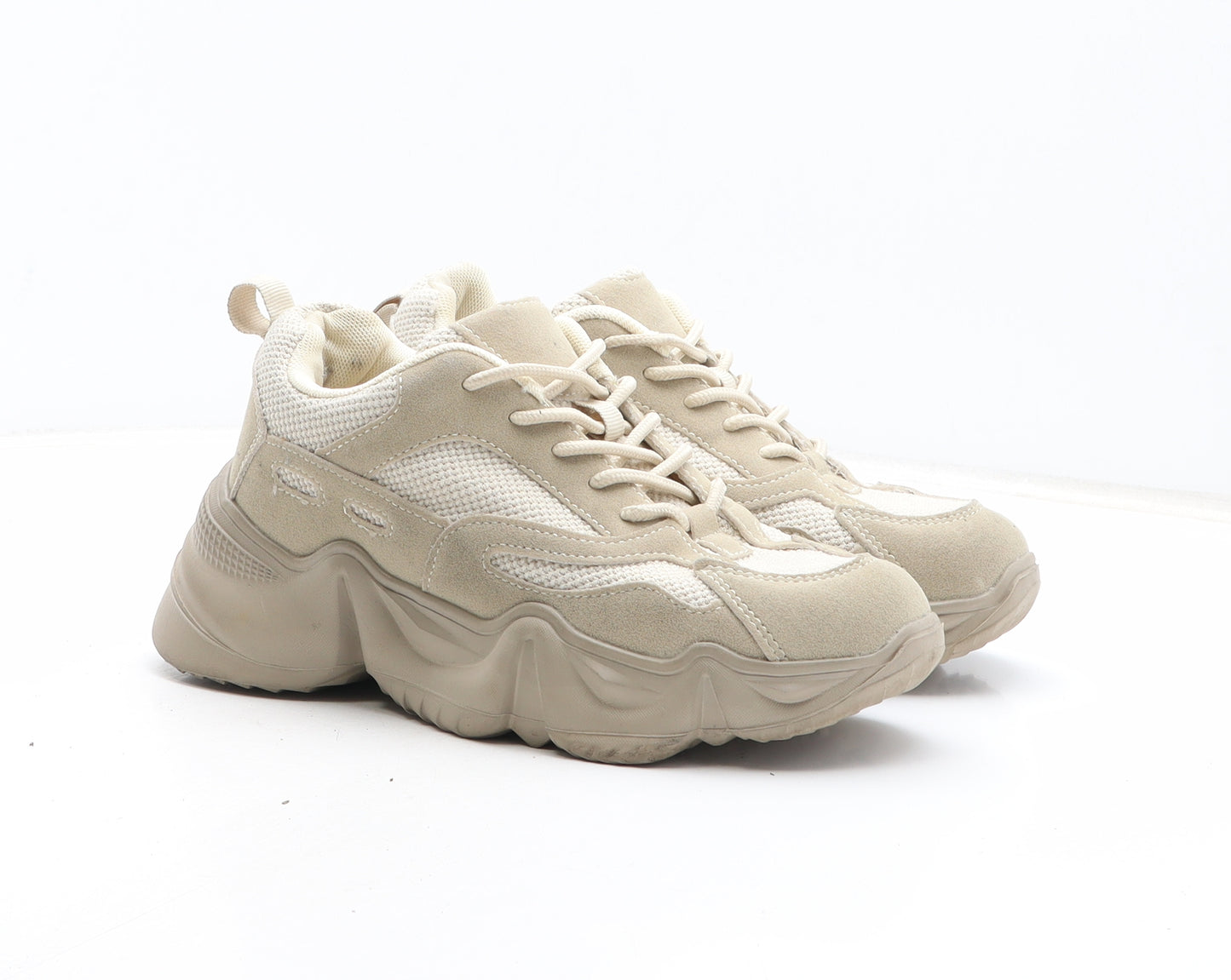 Slic Desire Womens Beige Fabric Trainer UK
