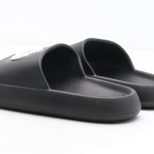Preworn Womens Black Synthetic Slider Sandal UK