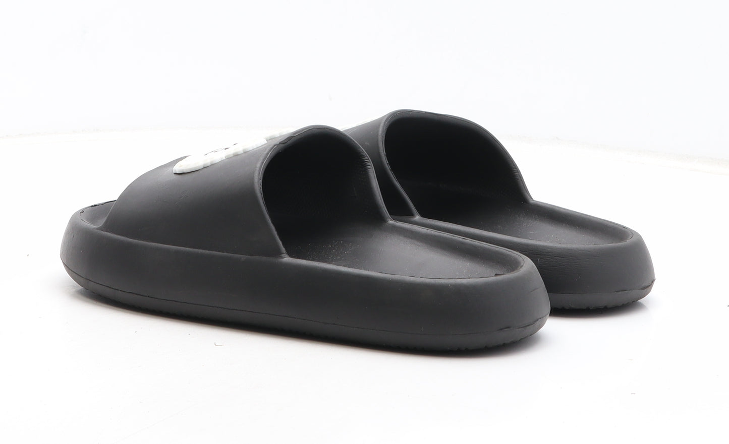 Preworn Womens Black Synthetic Slider Sandal UK