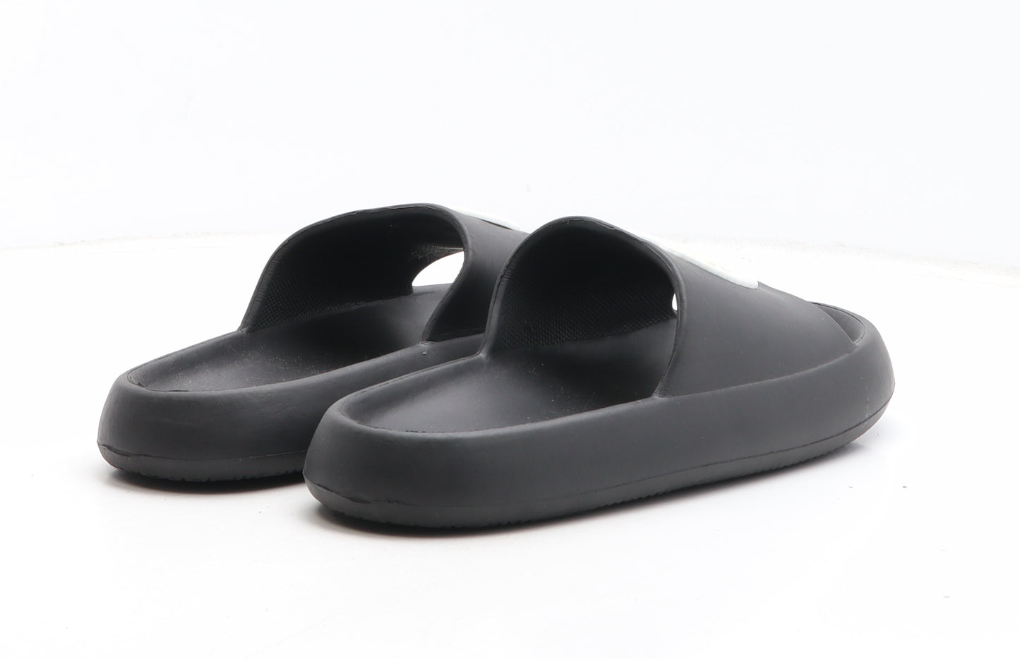 Preworn Womens Black Synthetic Slider Sandal UK