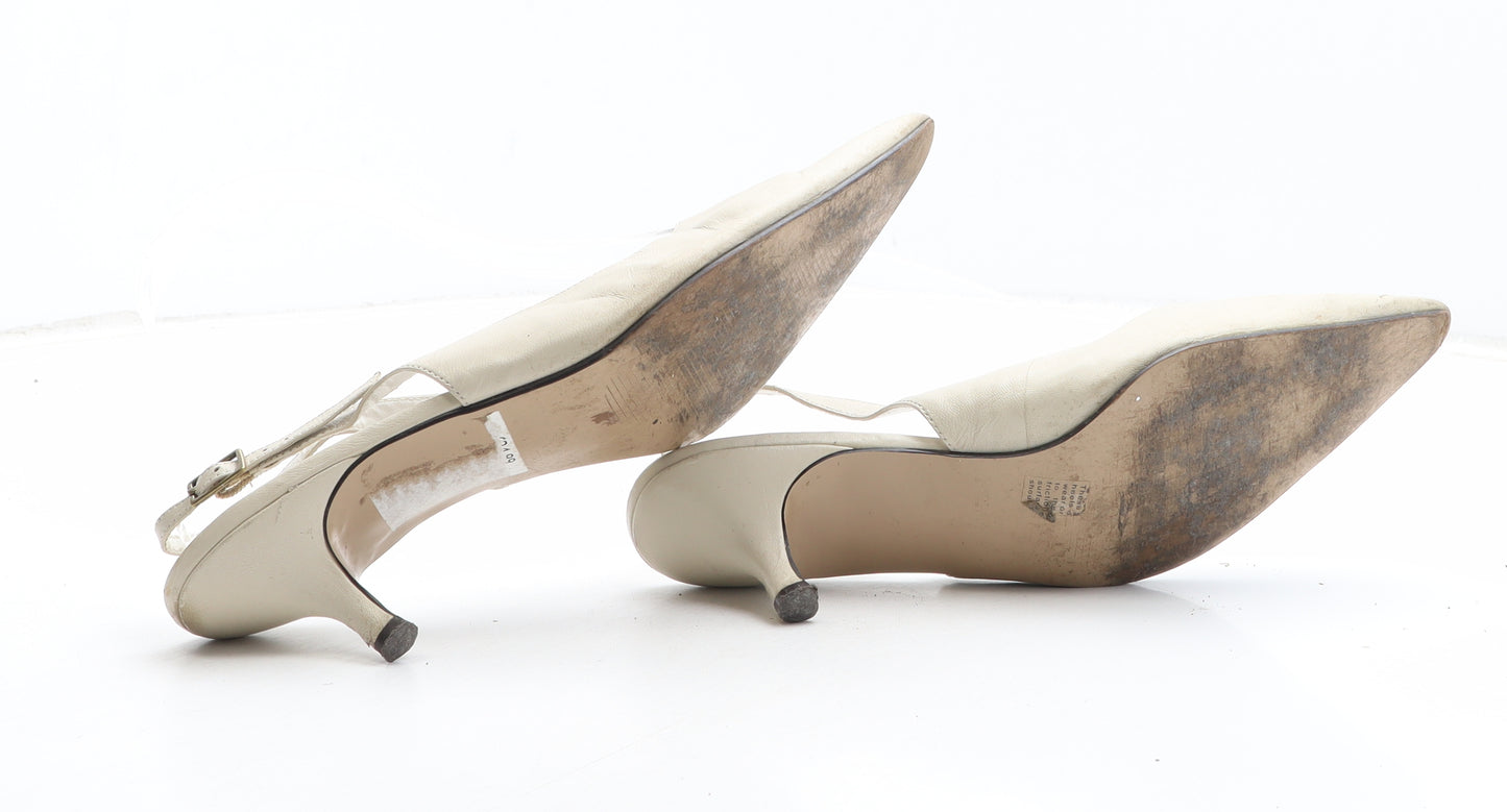 NEXT Womens Beige Synthetic Slingback Heel UK