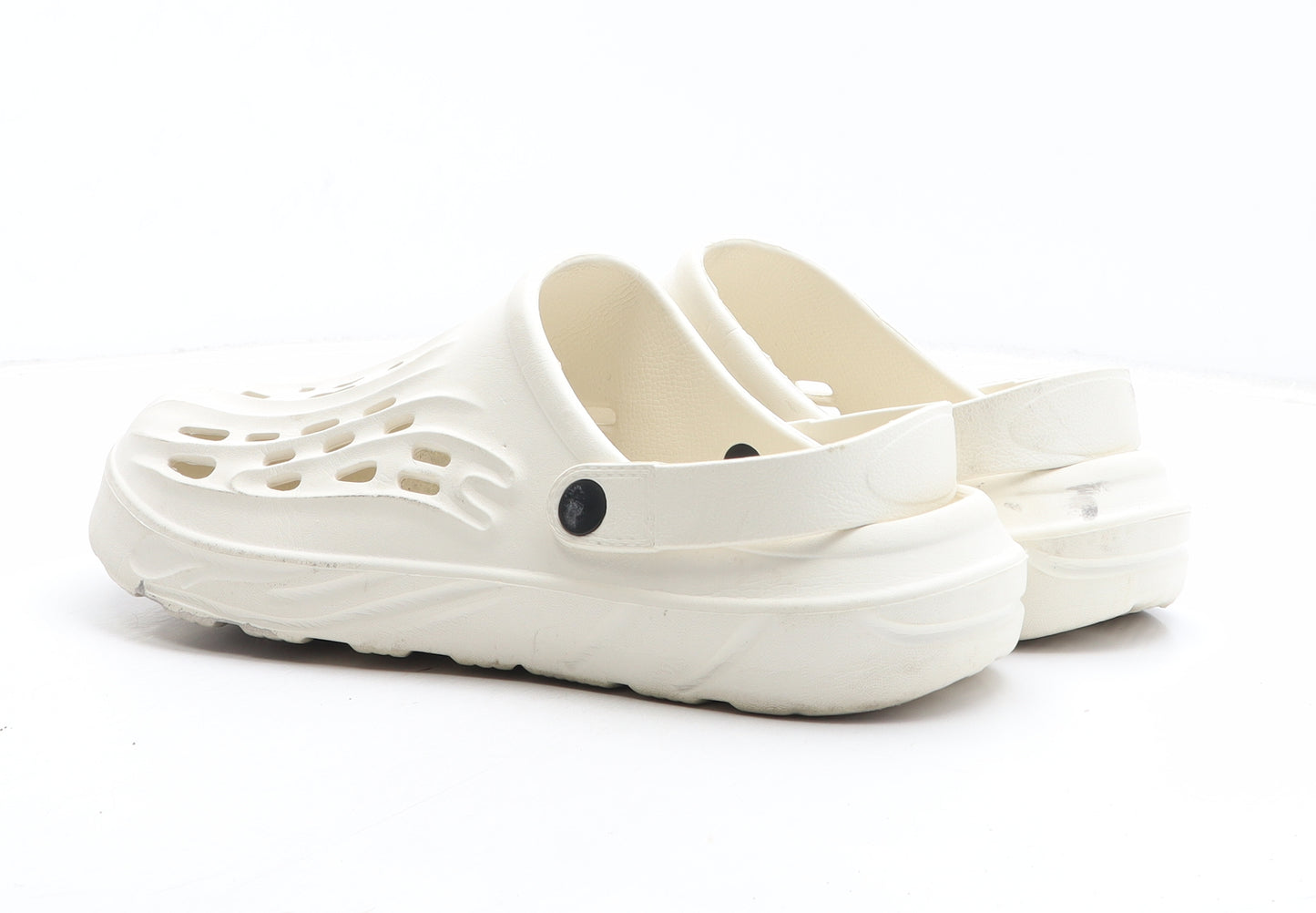 Preworn Mens Beige Synthetic Slip On Sandal UK 12