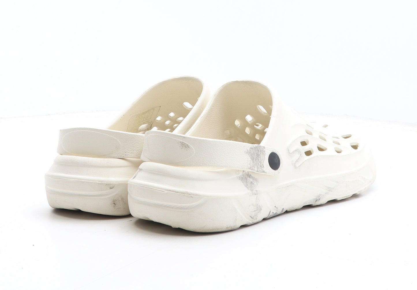 Preworn Mens Beige Synthetic Slip On Sandal UK 12