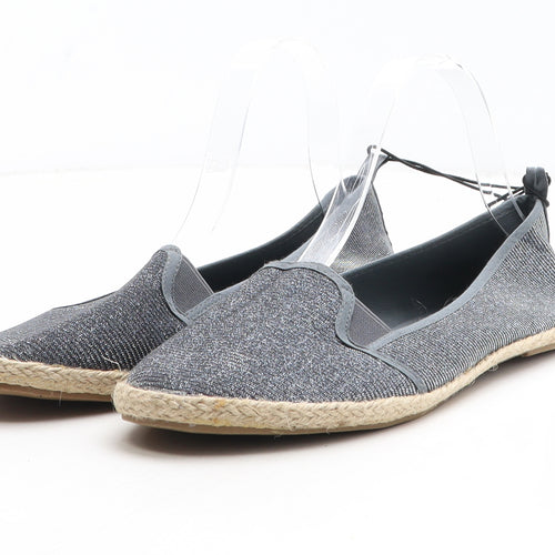 Primark Womens Grey Fabric Slip On Casual UK