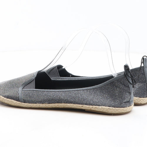 Primark Womens Grey Fabric Slip On Casual UK
