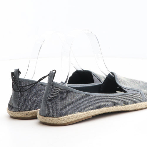 Primark Womens Grey Fabric Slip On Casual UK