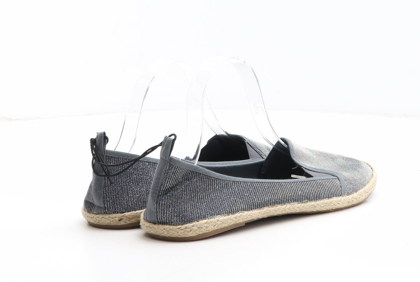 Primark Womens Grey Fabric Slip On Casual UK