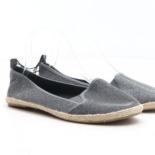Primark Womens Grey Fabric Slip On Casual UK