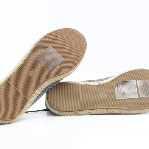 Primark Womens Grey Fabric Slip On Casual UK