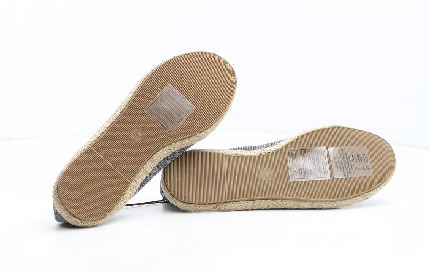 Primark Womens Grey Fabric Slip On Casual UK