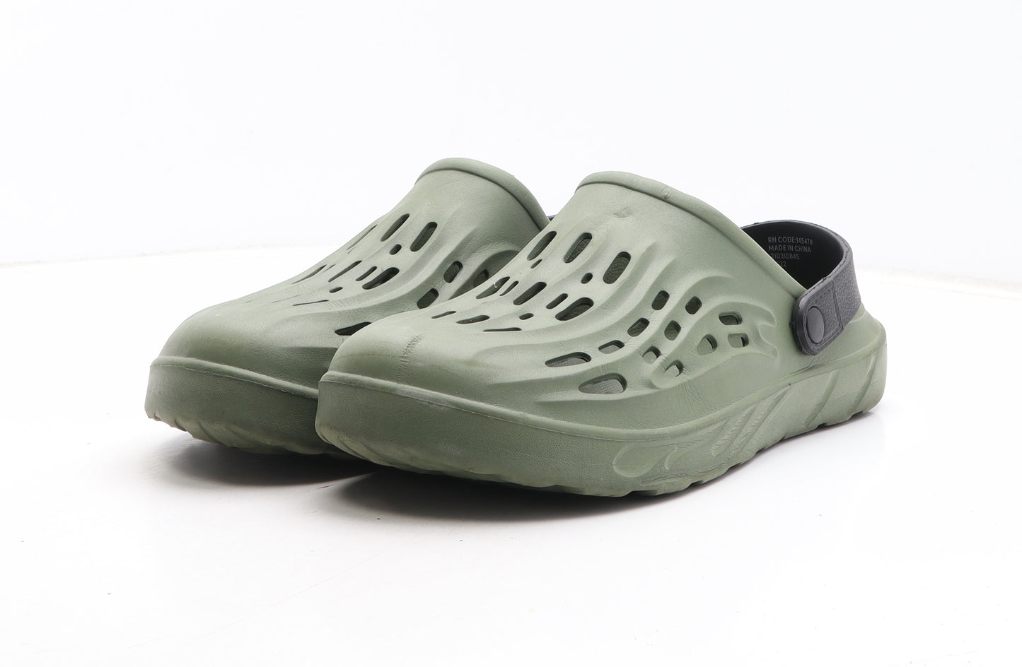 Preworn Mens Green Synthetic Slip On Sandal UK 12