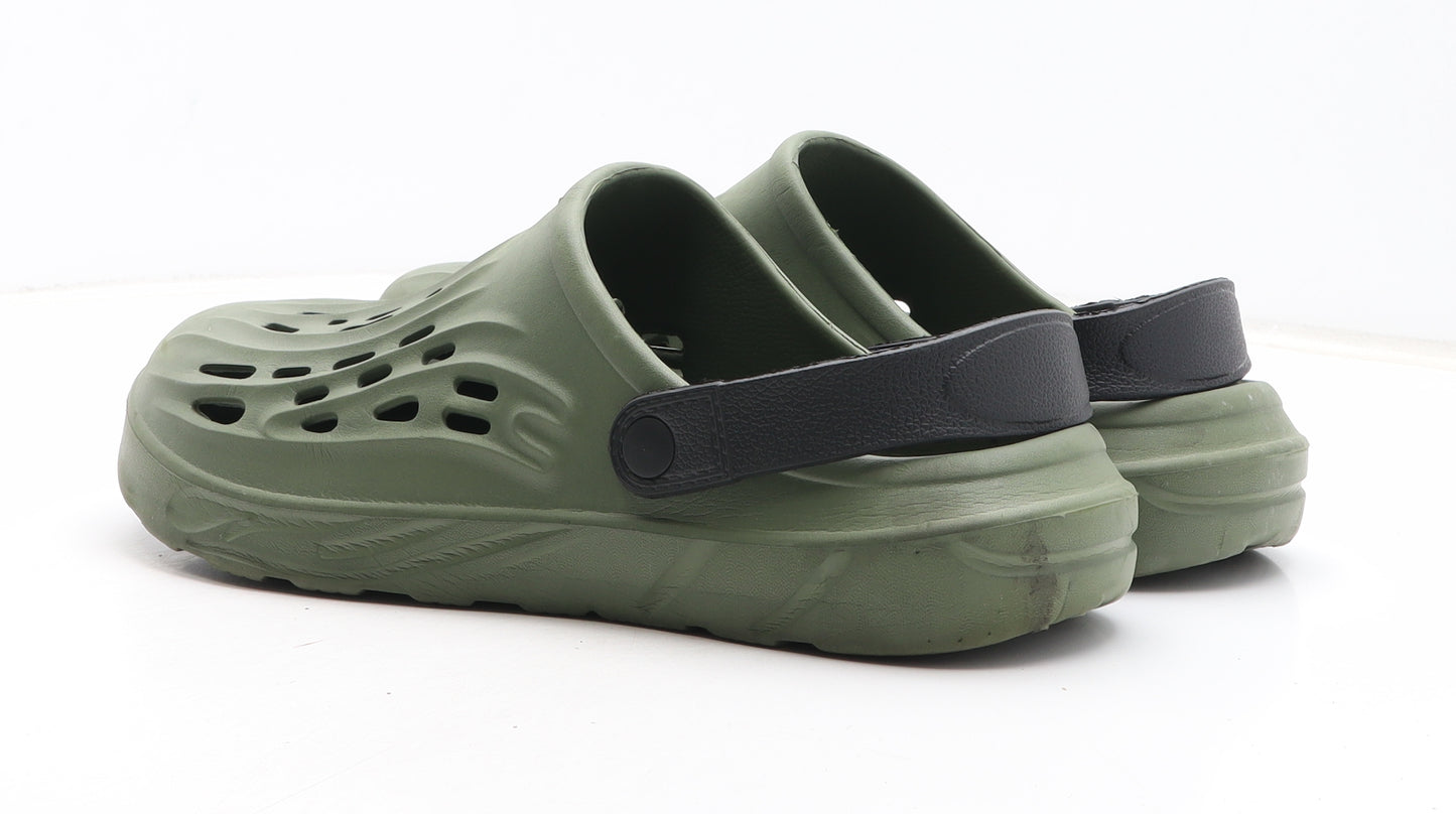 Preworn Mens Green Synthetic Slip On Sandal UK 12