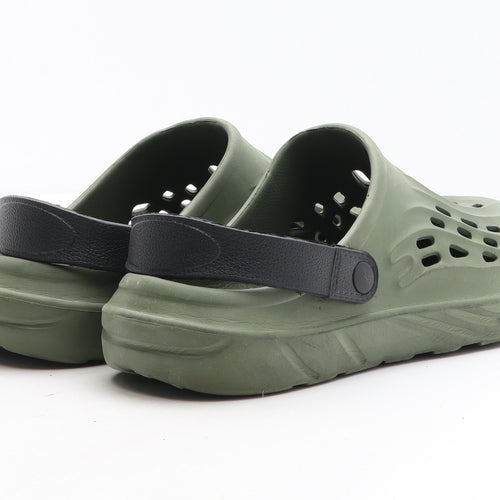 Preworn Mens Green Synthetic Slip On Sandal UK 12