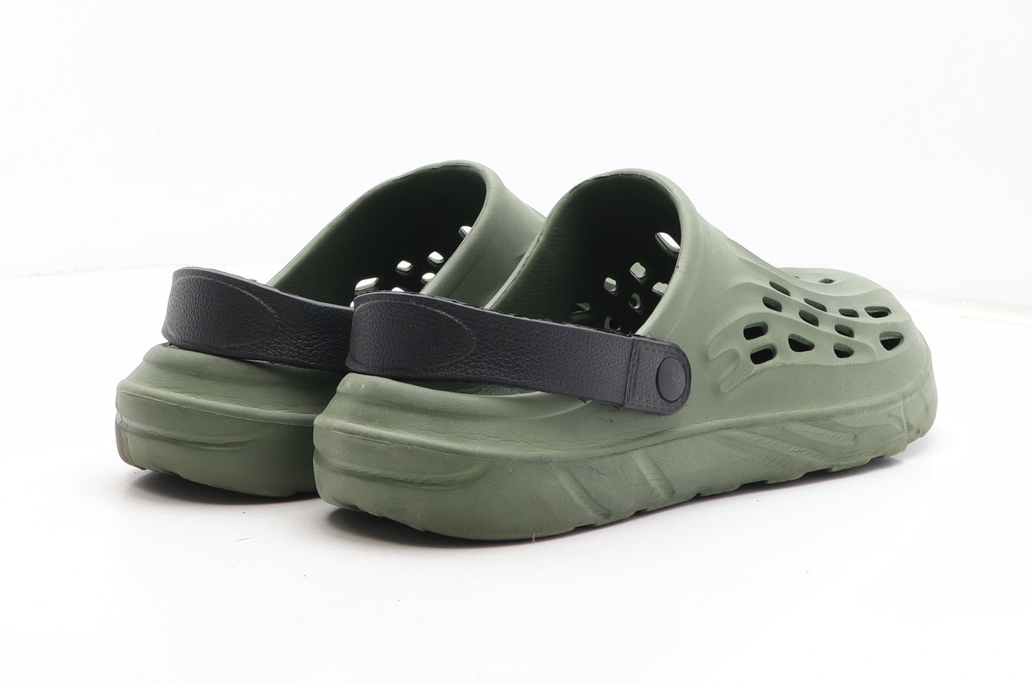 Preworn Mens Green Synthetic Slip On Sandal UK 12