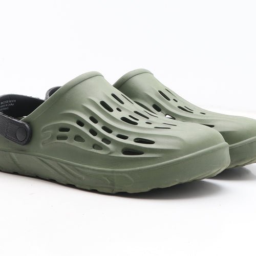 Preworn Mens Green Synthetic Slip On Sandal UK 12