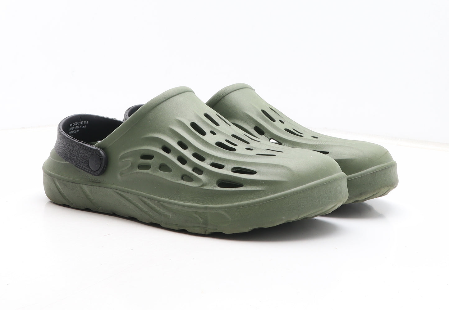 Preworn Mens Green Synthetic Slip On Sandal UK 12