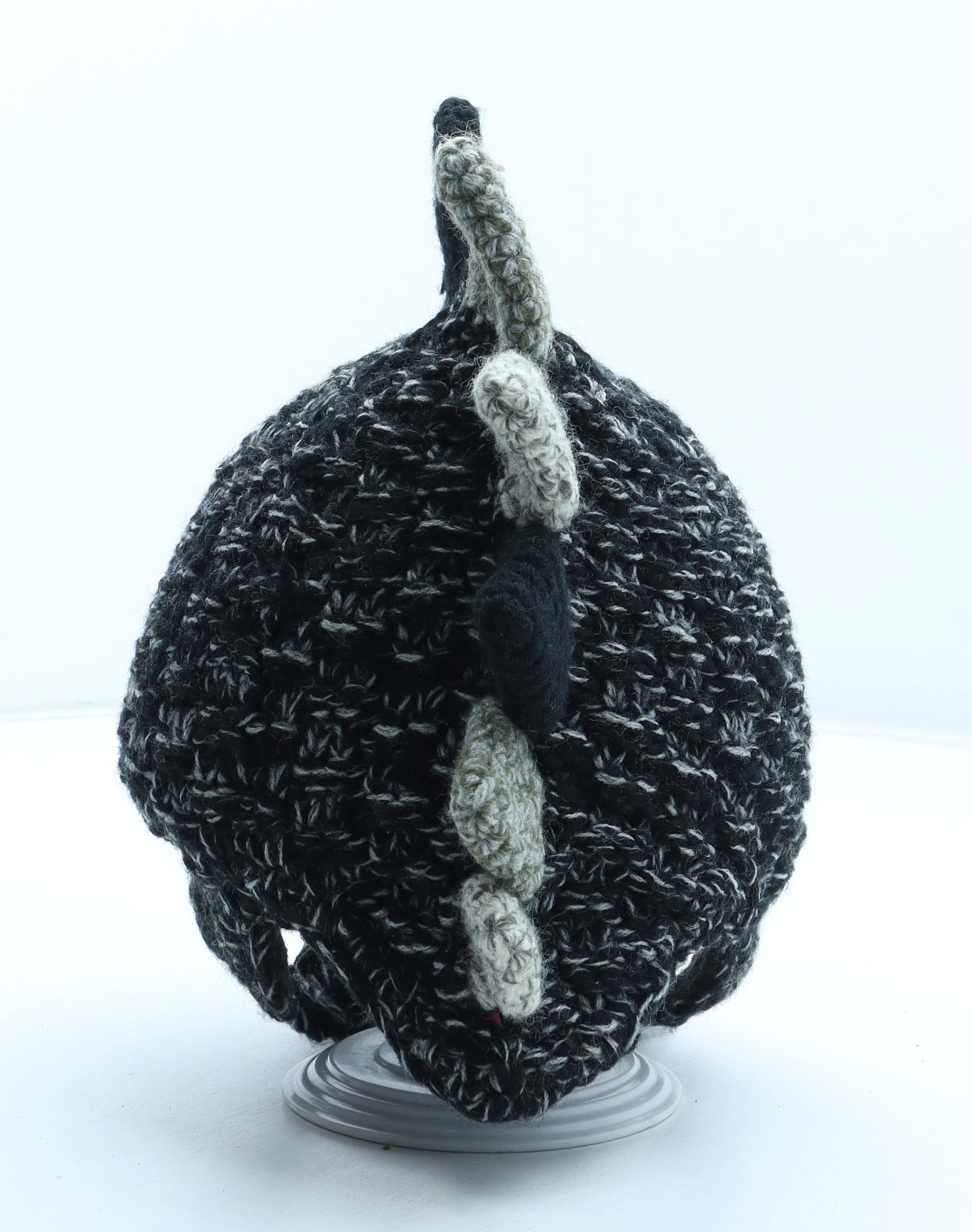 NEXT Boys Black Acrylic Beanie Size S - Dinosaur Size 1-2 years