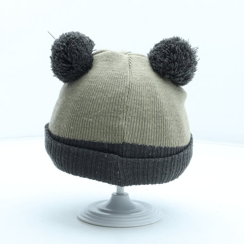Disney Boys Beige Acrylic Bobble Hat Size S - Mickey Mouse