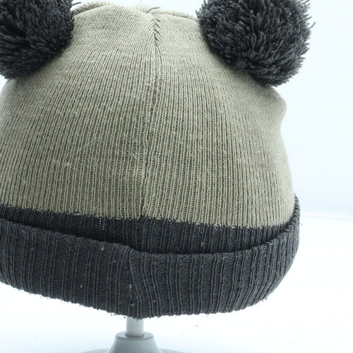 Disney Boys Beige Acrylic Bobble Hat Size S - Mickey Mouse