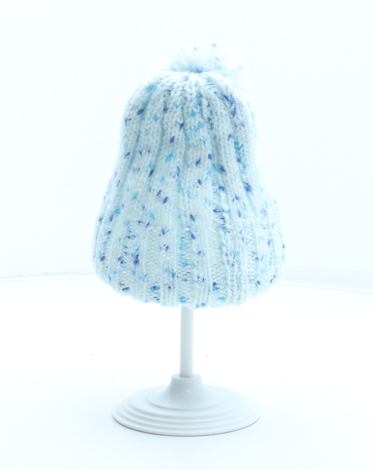 Preworn Boys Blue Acrylic Bobble Hat Size S