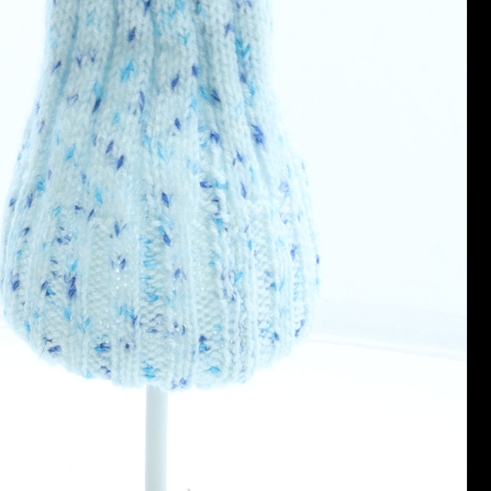 Preworn Boys Blue Acrylic Bobble Hat Size S