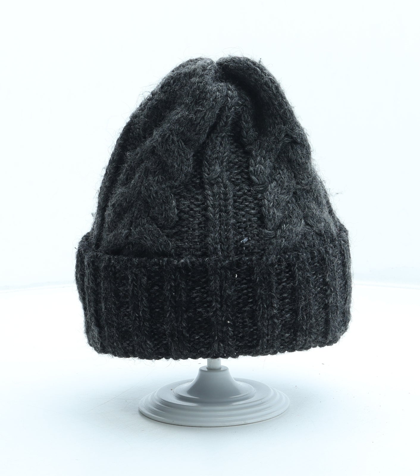 Preworn Womens Grey Acrylic Beanie One Size