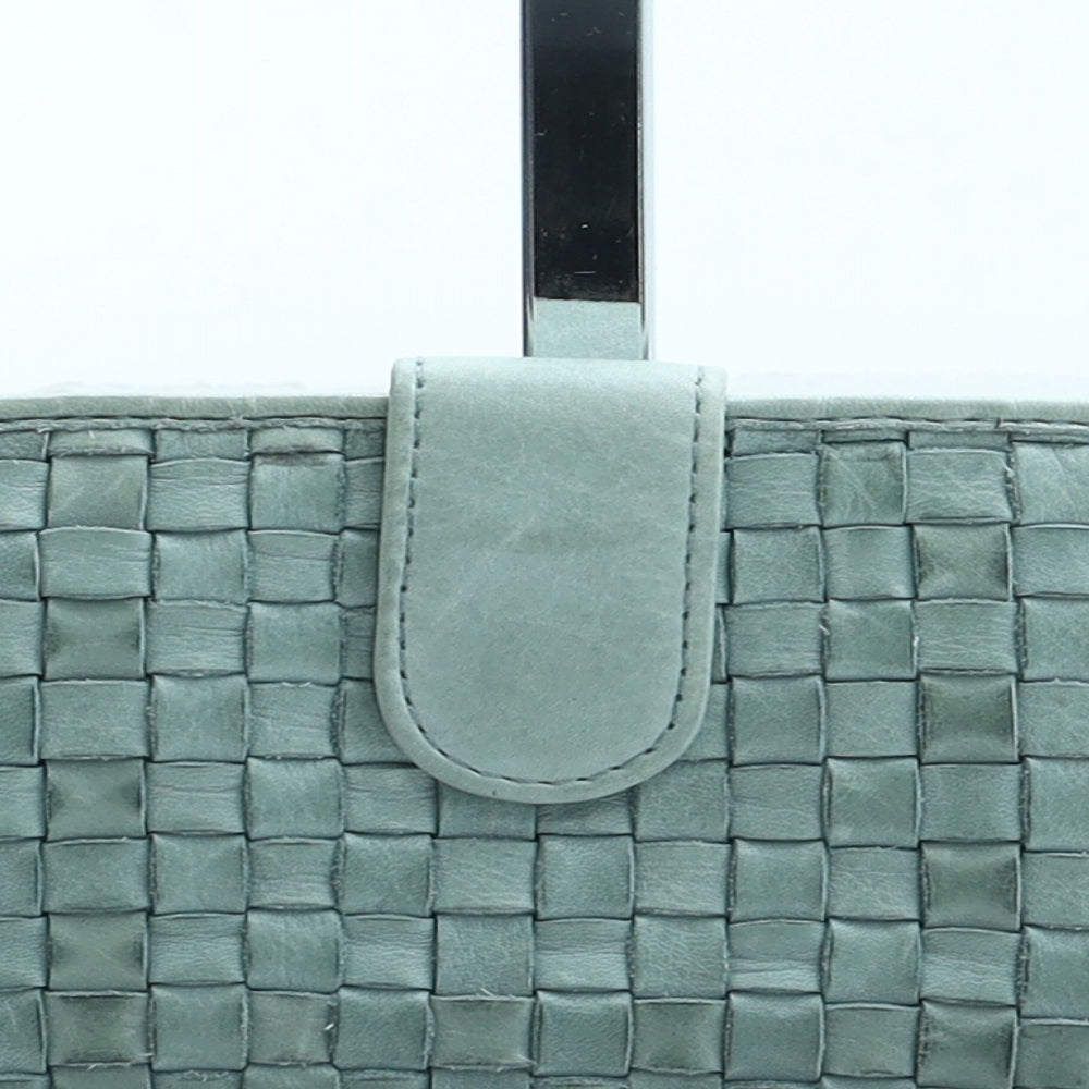 Preworn Womens Green Leather Bow Tie Wallet Size S