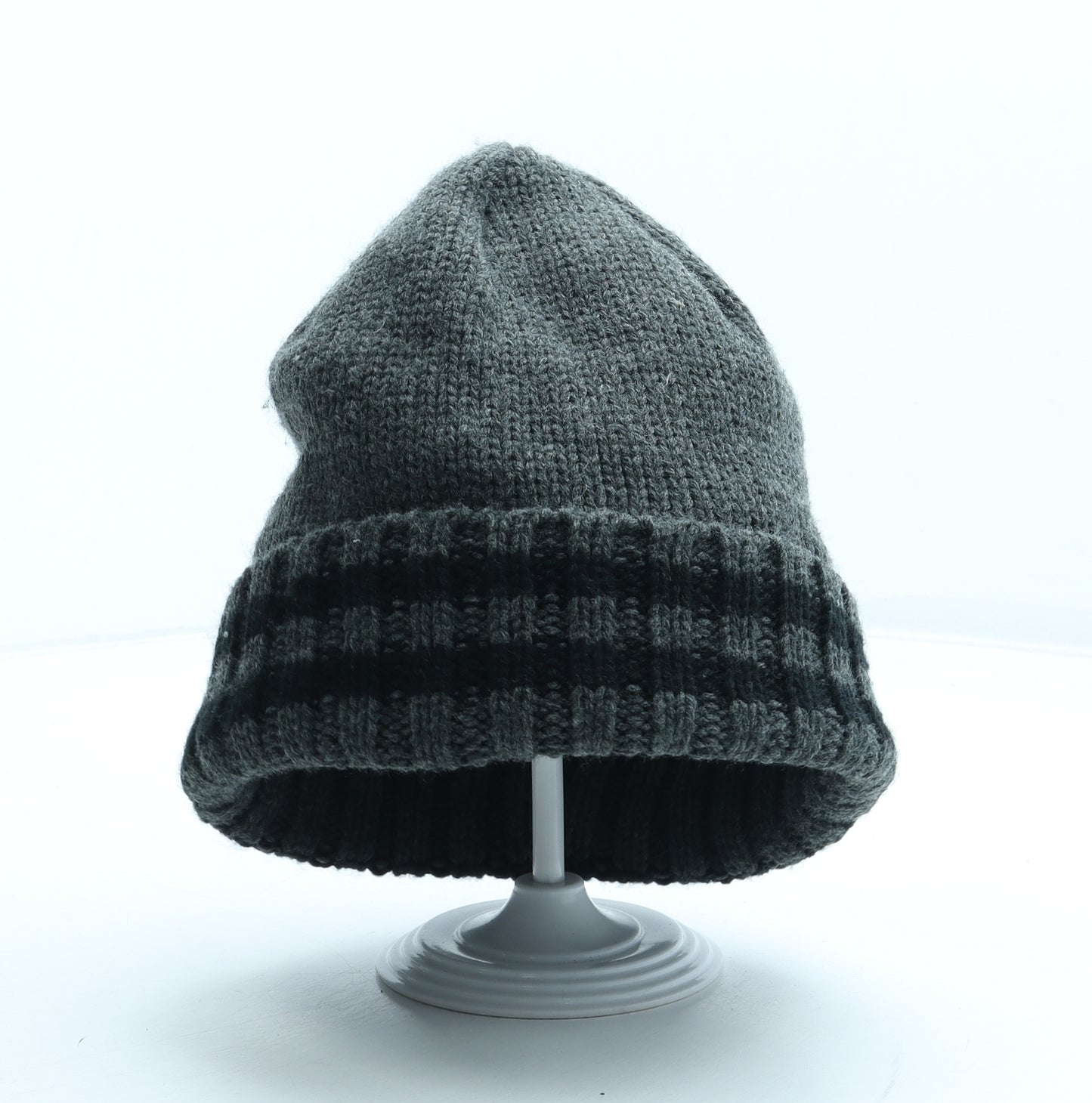 Maine Mens Grey Acrylic Beanie One Size