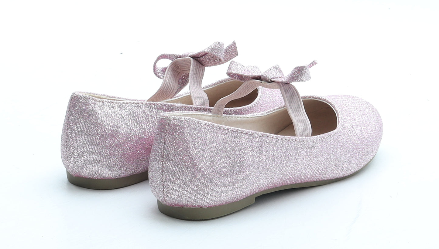 Accessorize Girls Pink Polyurethane Ballet Flat UK 9 26